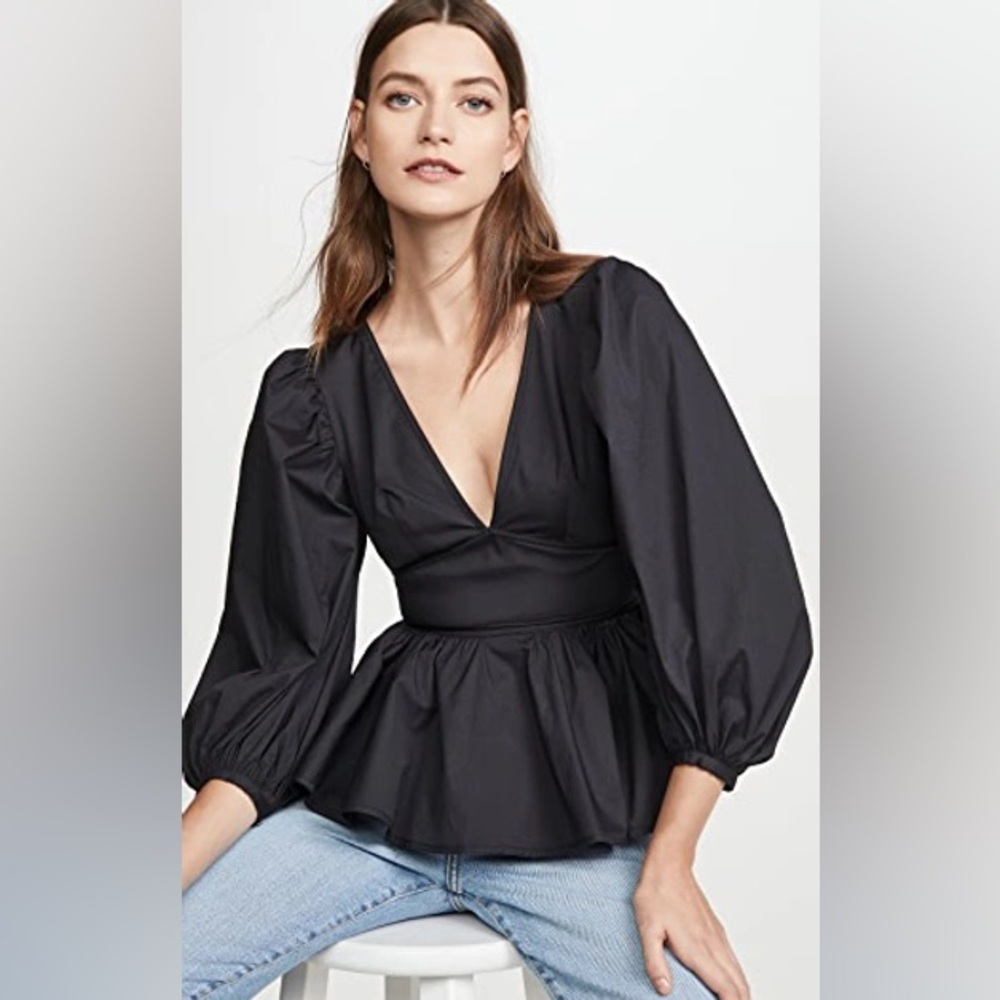 STAUD Black Luna Top 2